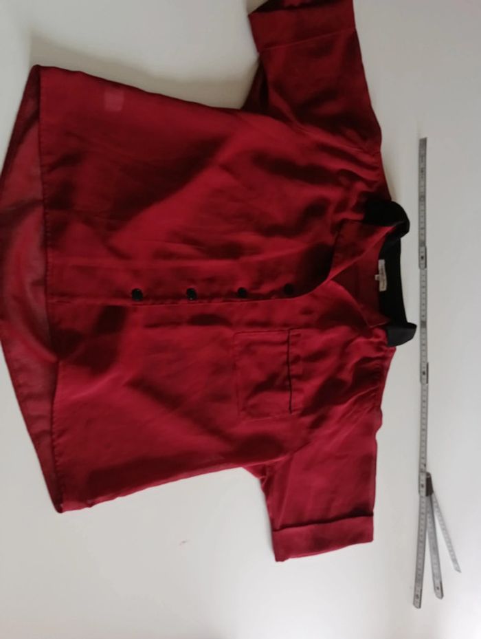 Chemisier femme rétro vintage transparent Liliane Burty made in France Paris taille 38