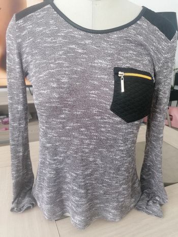 Pull léger marron/beige et noir / Taille M