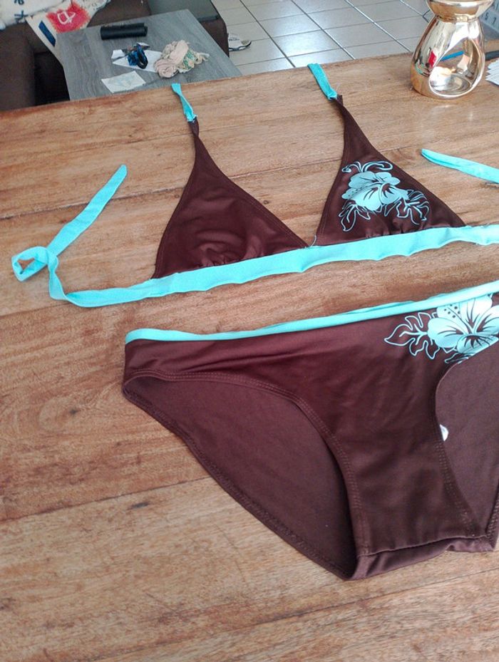 Maillot de bain deux pièces style hawaïen - Taille L - photo numéro 2