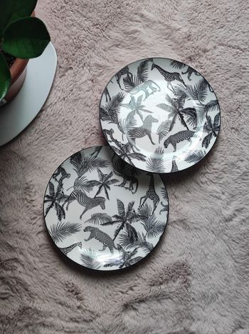 Assiettes à dessert jungle
