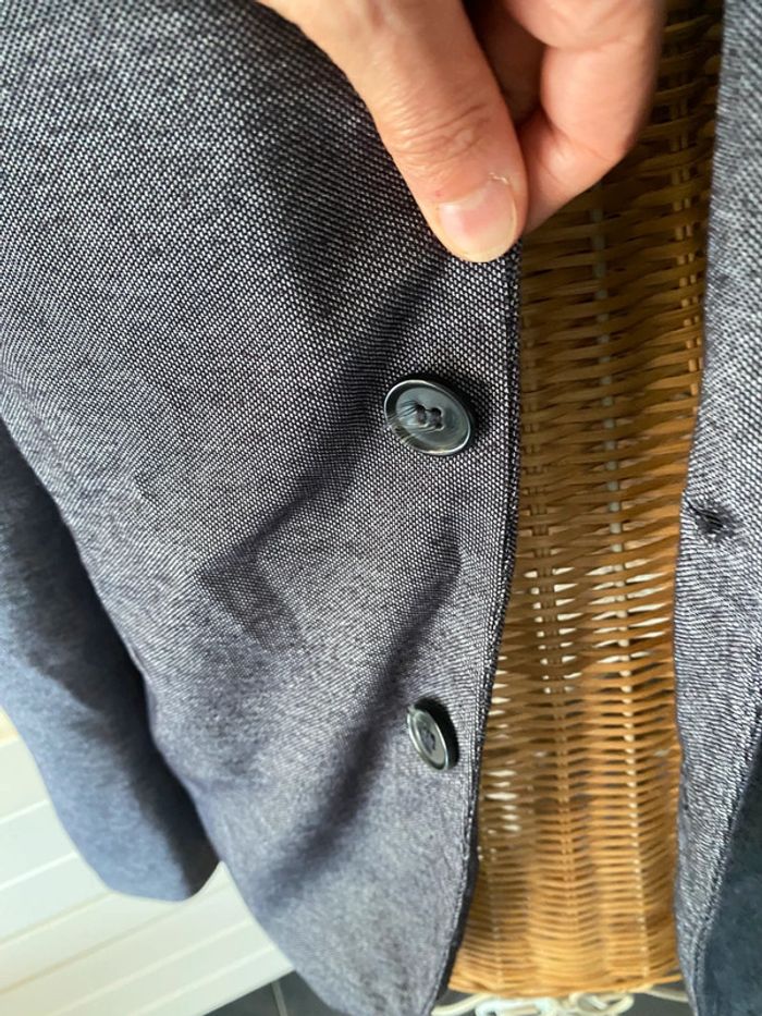 Blazer H&M bleu marine chiné taille 38/40 - photo numéro 5