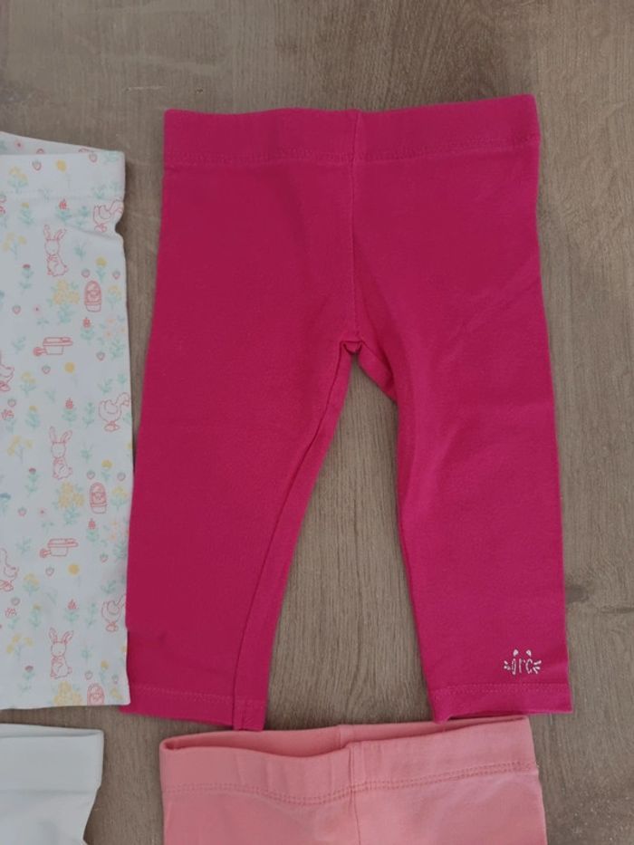Lot de 4 leggings 6 mois fille - photo numéro 5