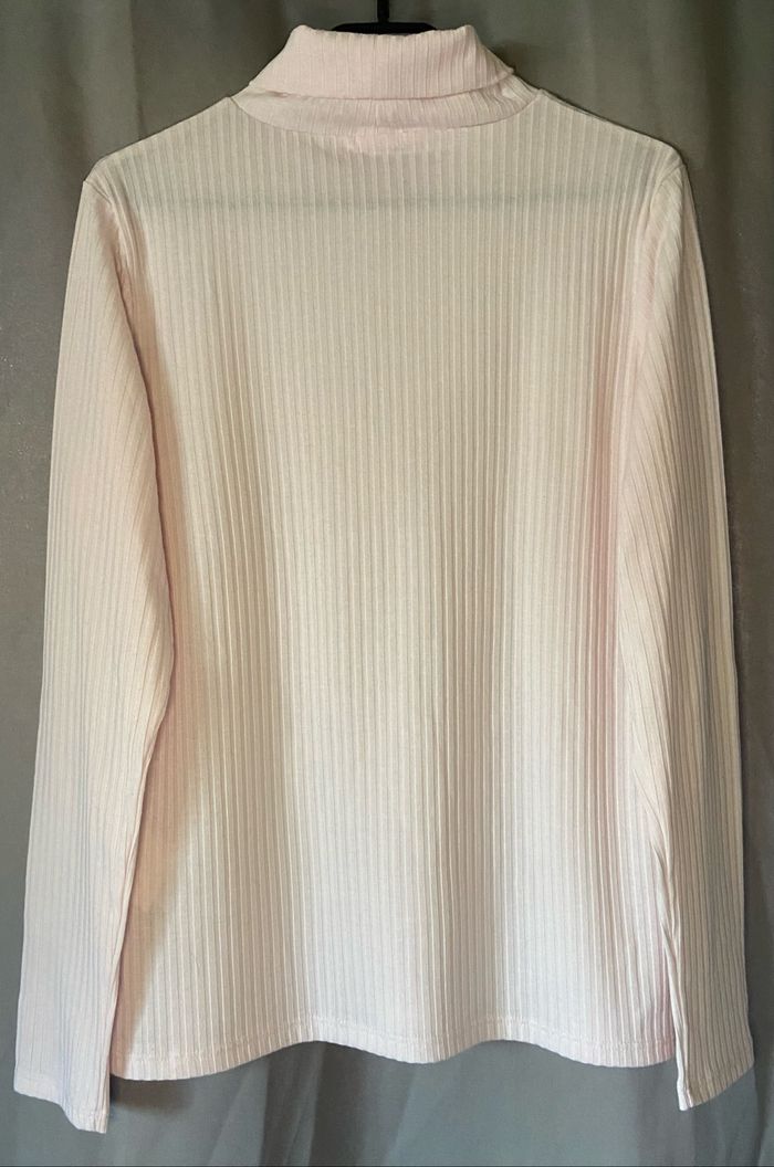 Pull col roulé »Gémo »rose pâle - photo numéro 2
