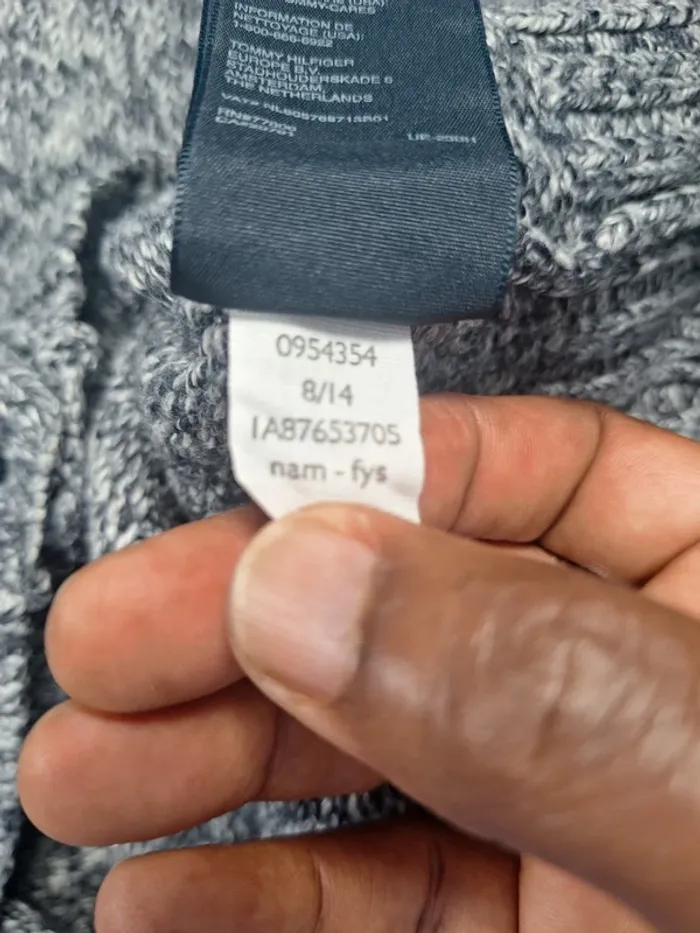 Cardigan gris chiné Tommy Hilfiger femme M (642) - photo numéro 9