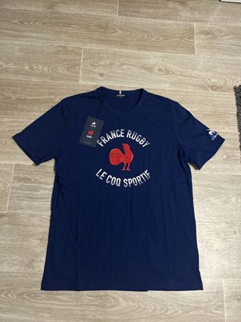 T-shirt Le Coq Sportif bleu équipe de France de rugby 🏉 M collector