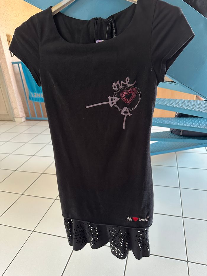 robe noire desigual taille 34 NEUVE tissus velouté peau de peche - photo numéro 4