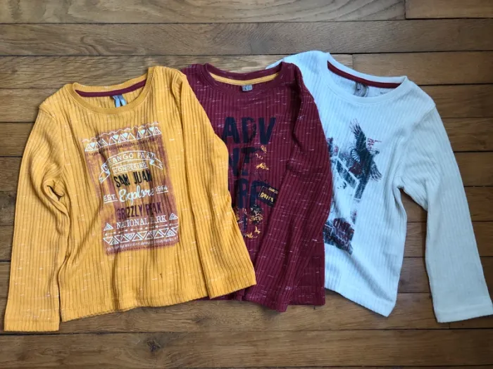 3 tee shirts orchestra 3 ans manches longues