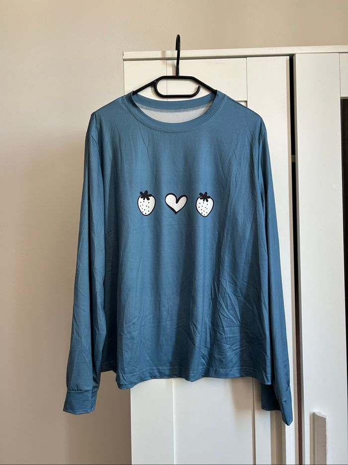 Ensemble de pyjama bleu à motifs Neuf Shein Taille XL - photo numéro 6