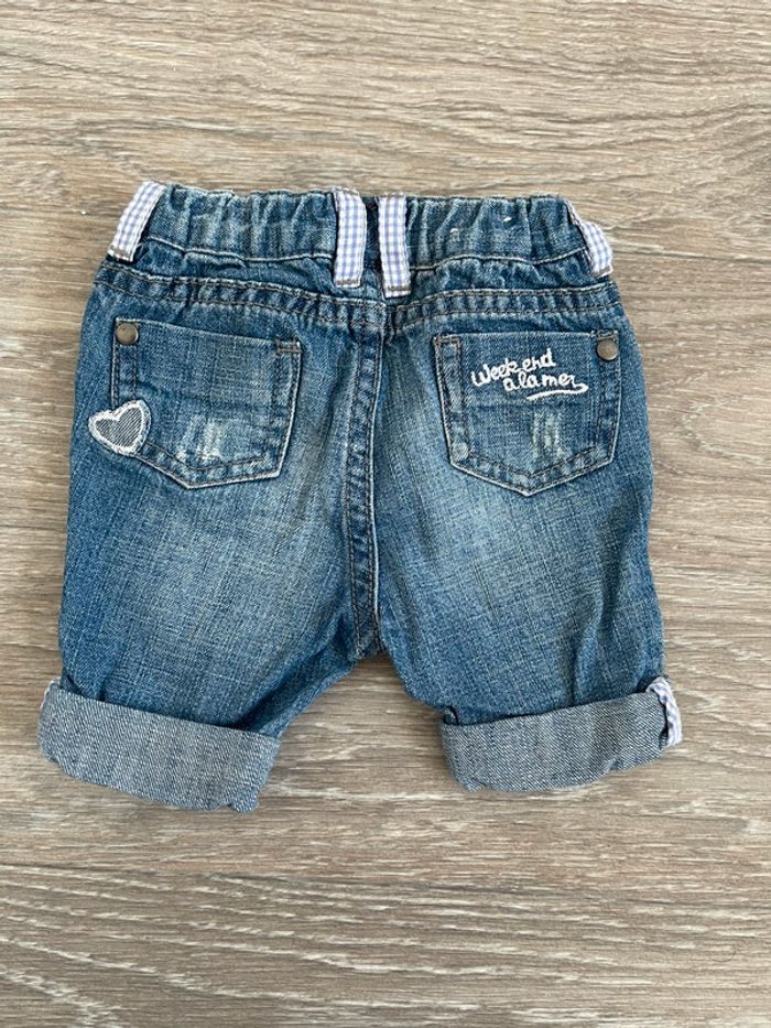 Short en jean fille 3 mois - photo numéro 2