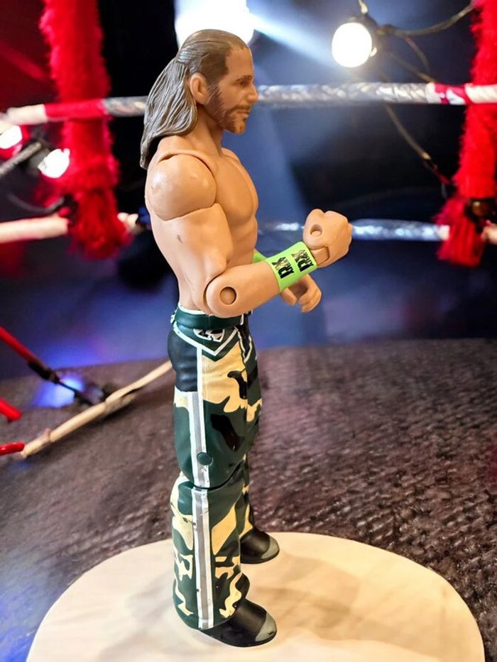 Figurine Wwe Mattel Basic Hbk Shawn Michaels DX Camo 2010 Wrestling Degeneration - photo numéro 4
