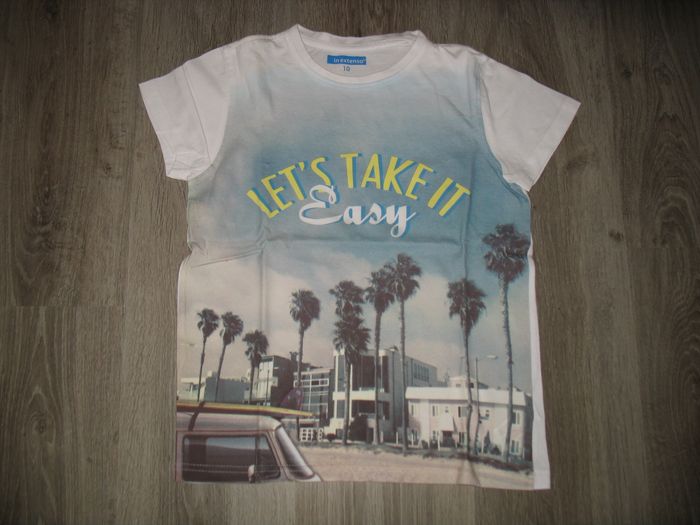 TEE SHIRT MC BLANC GARÇON "IN EXTENSO" - 10 ANS - n°27 - photo numéro 2