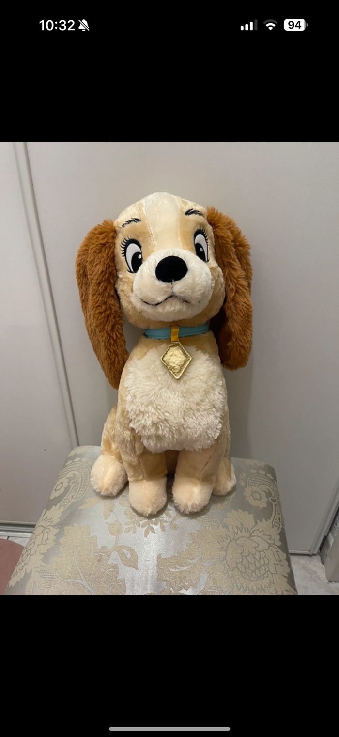 Peluche Disney la belle et le clochard