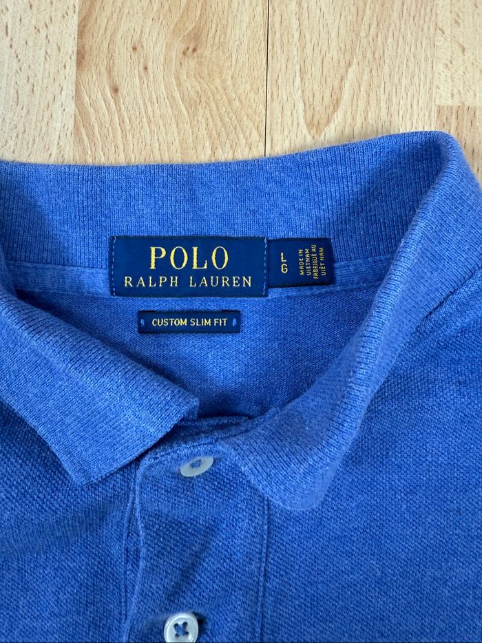 Polo Ralph Lauren bleu homme L – Custom Slim Fit - photo numéro 5