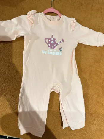Pyjama grenouillère bebe fille sans pieds