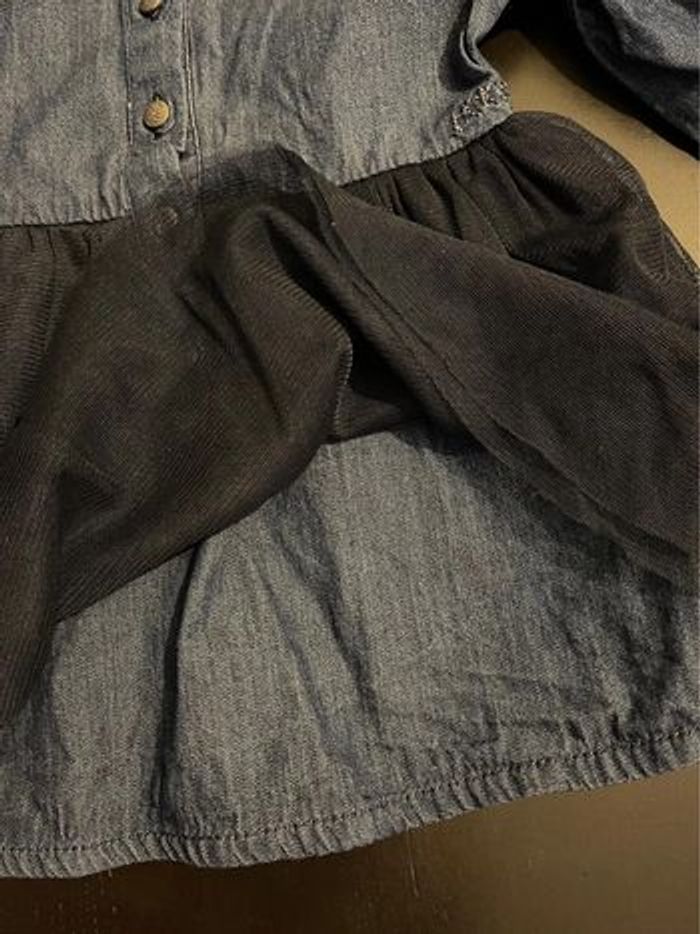 Robe manche longue jeans et tulle IKKS - photo numéro 3