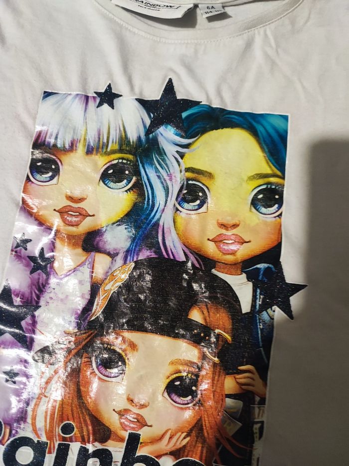 Ensemble t-shirt rainbow High et legging court Kiabi taille 6 ans - photo numéro 4