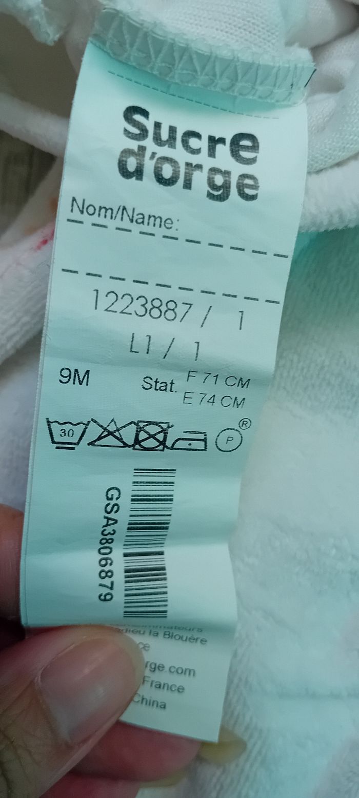 Pyjama Sucre d'Orge 9 mois - photo numéro 6