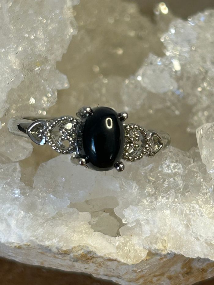 Bague réglable en laiton et en onyx noir – Force & Protection - photo numéro 4
