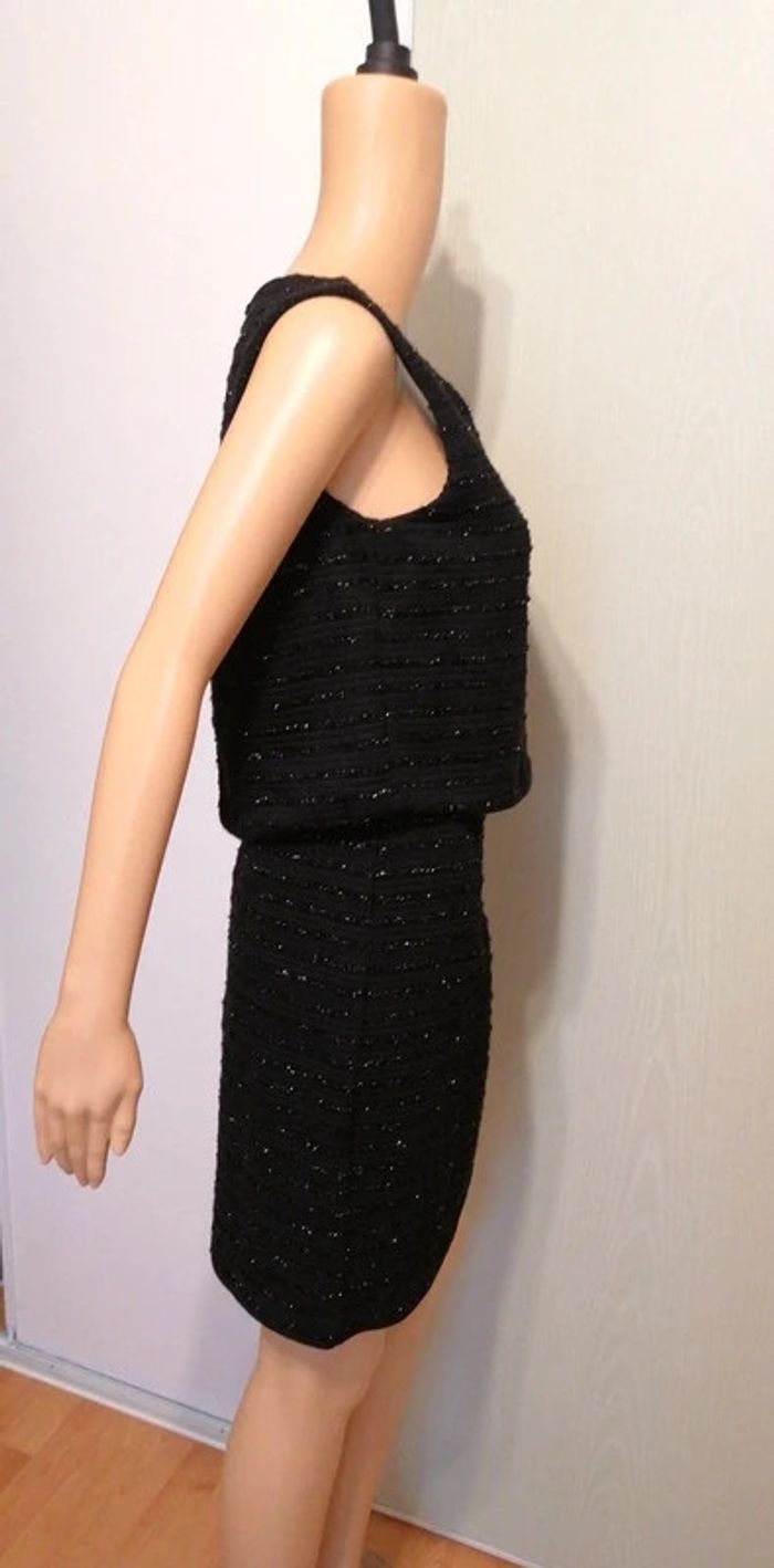 Robe et son boléro intégré noir pailleté S état neuf - photo numéro 4