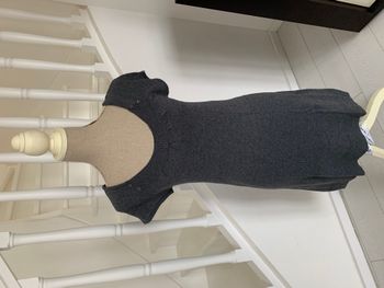 Robe pull manches courtes Camaïeu Grise