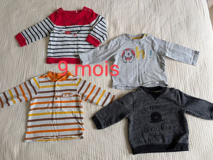 Lot de 4 hauts 9 mois