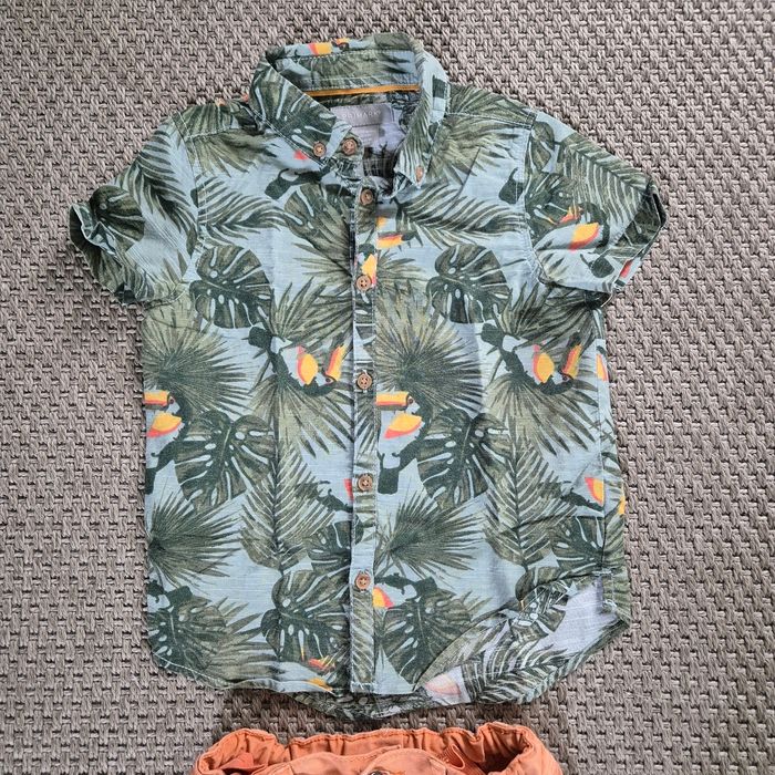 Ensemble chemisette et short "tropical" - 3 ans - photo numéro 2