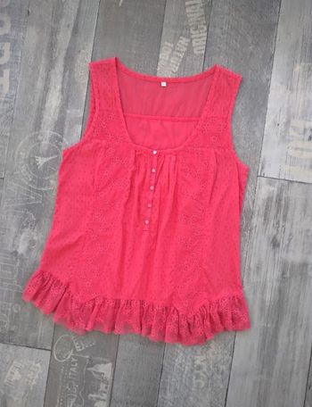 Chemisier blouse volanté à plumetis