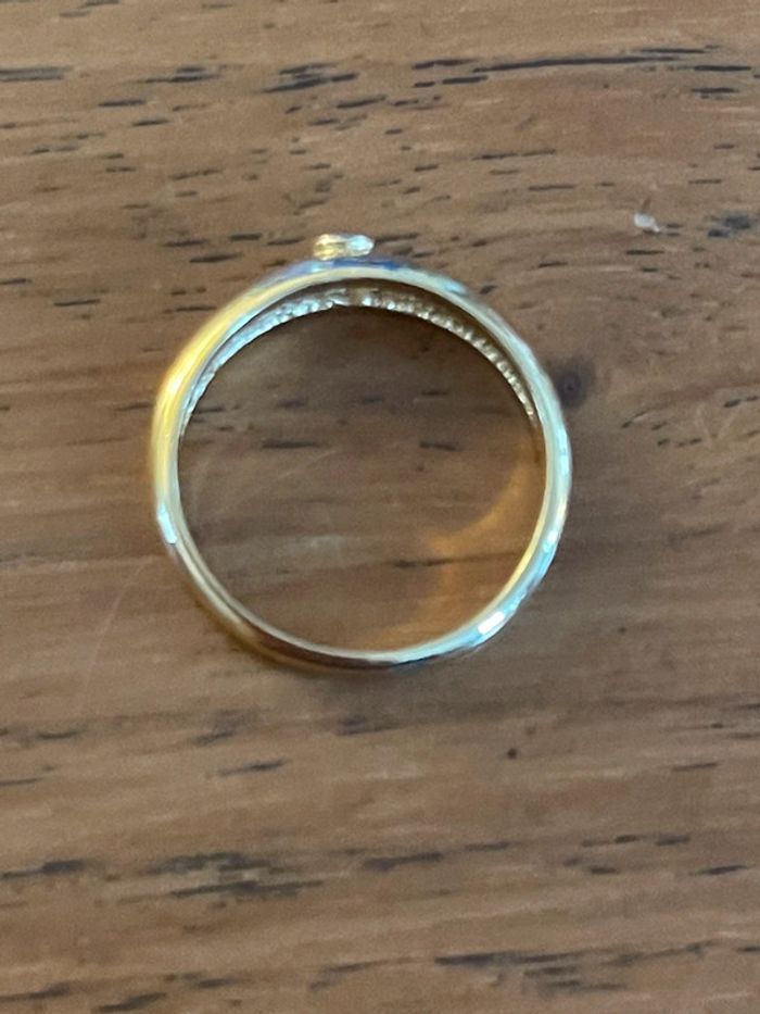 Bague dorée vintage avec pierre TDD 55 - photo numéro 4
