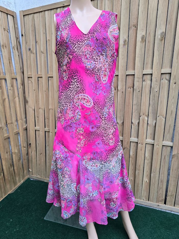 Robe longue asymétrique 🍒vintage80🍒taille 42/44 - photo numéro 3