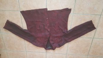 Veste été femme 54 rouge et noire Caty Jane