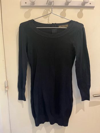 Robe en maille manches longues bleu marine taille S/36 zara