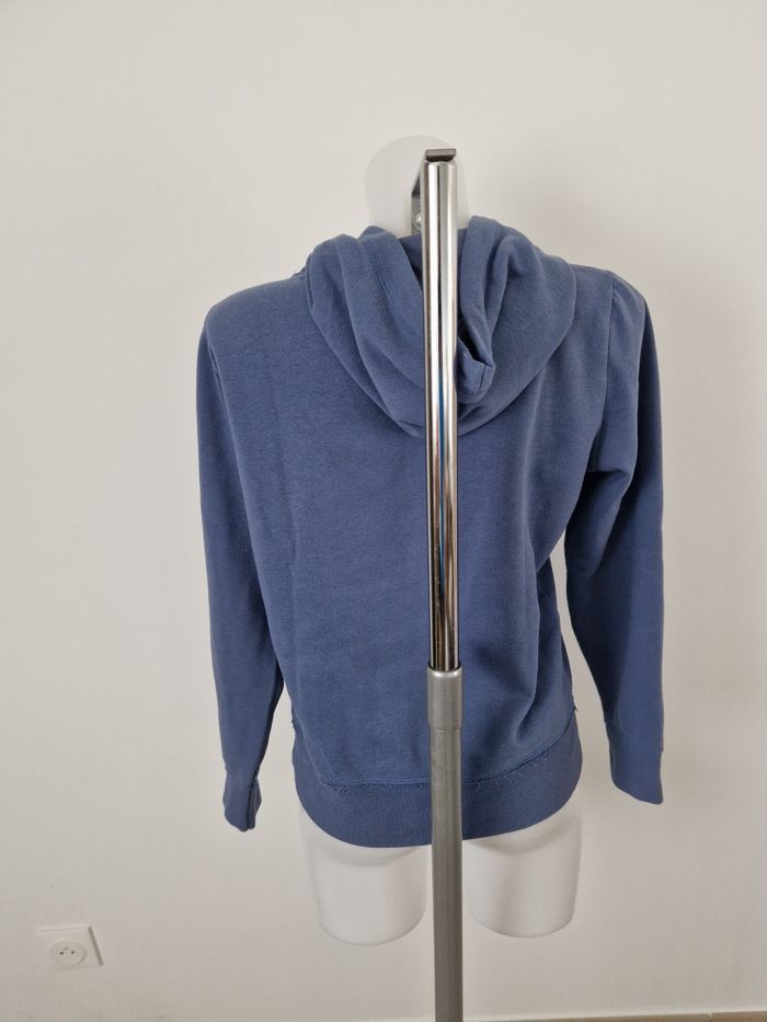 Sweat à capuche bleu avec inscription Mim - photo numéro 10