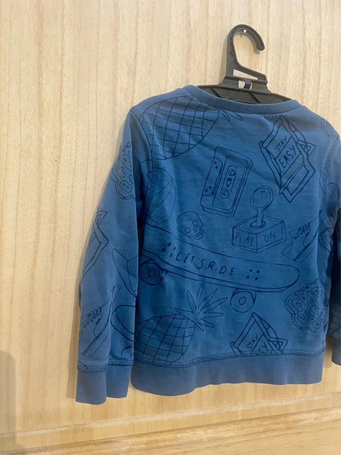 Sweat bleu tape à l’œil manches longues 3 ans - 96 cm - photo numéro 7