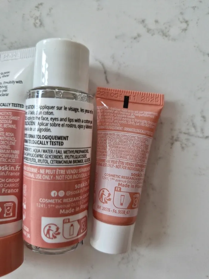 Lot 4 mini produits Soskin routine skincare format voyage - photo numéro 6