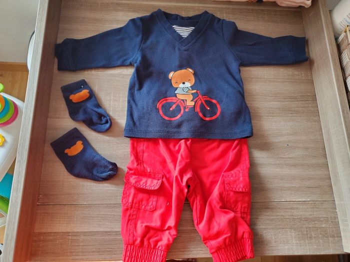 Lot de 6 tenues bébé garçon 6 mois, marque Plus - photo numéro 4