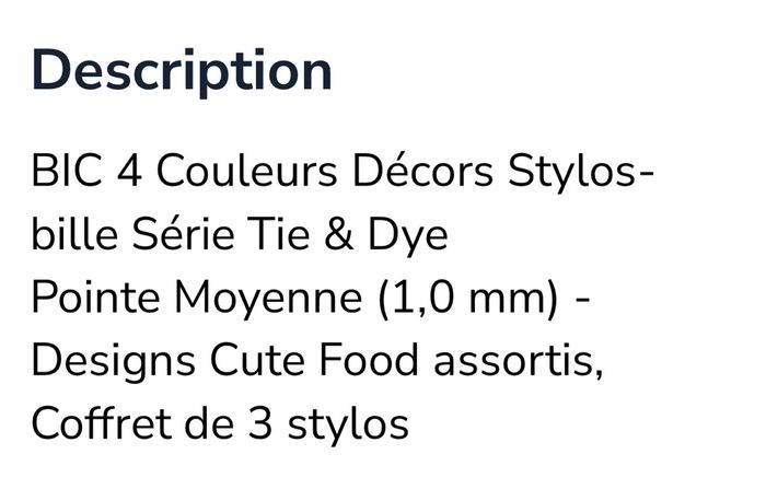 Coffret 3 stylos BIC Série Tie & Dye - photo numéro 2
