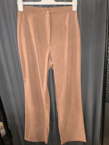 339215 pantalon marron femme 40 effet daim