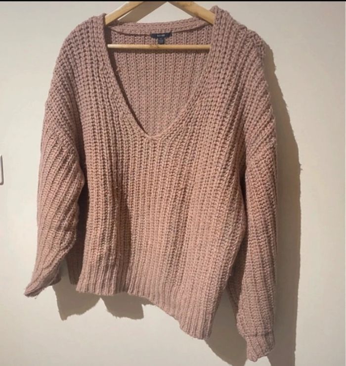 Pull en laine rose claire