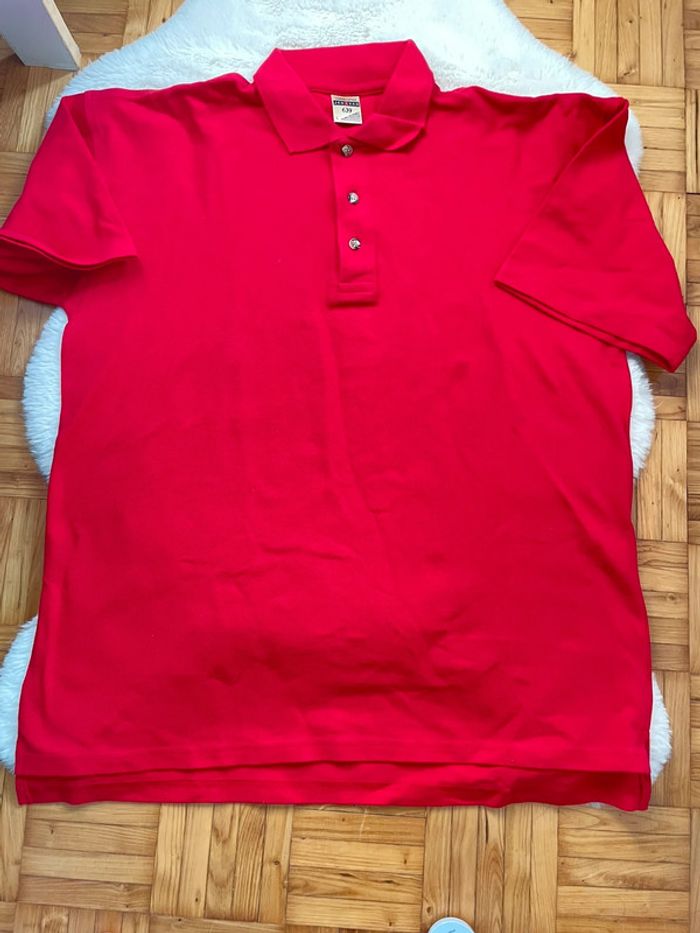Polo rouge 100% coton taille L jerzees