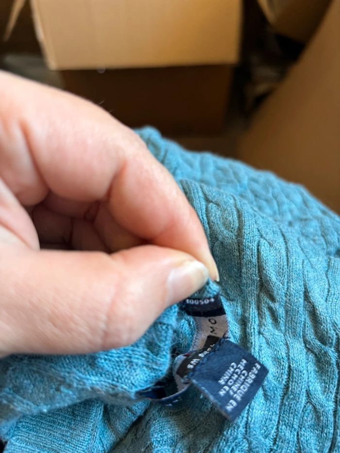 Pull col V bleu Tommy Hilfiger - photo numéro 10