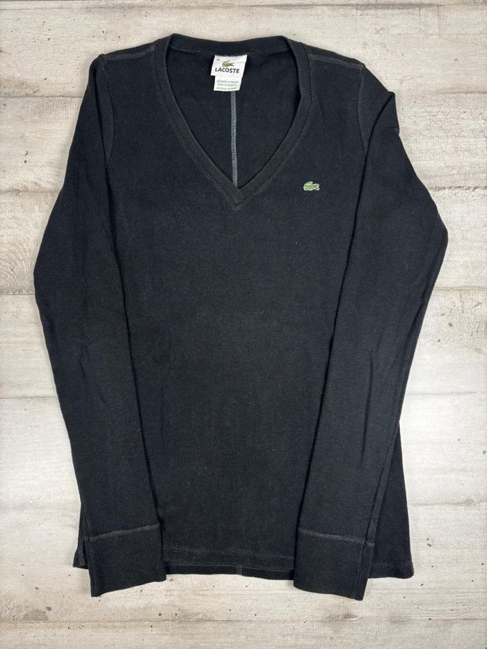 Sweat pull Lacoste femmes noir taille 40 ou L - photo numéro 3