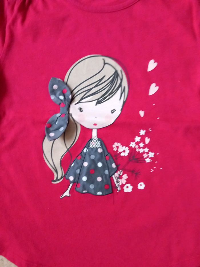 Beau Tee-shirt coton 8ans petite fille - photo numéro 3