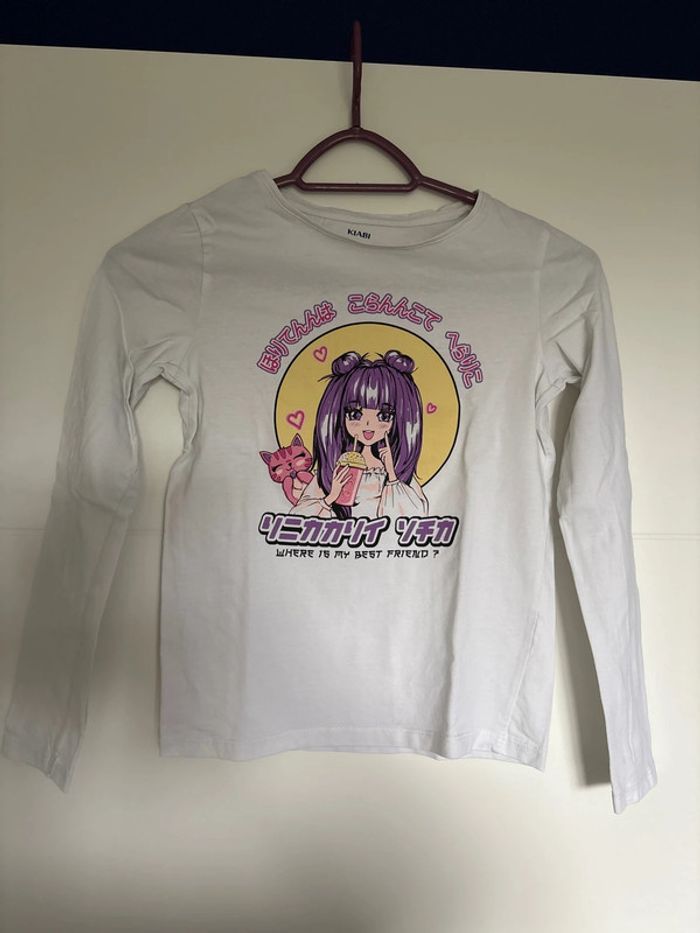 T-shirt manches longues fille Kiabi, 10 ans