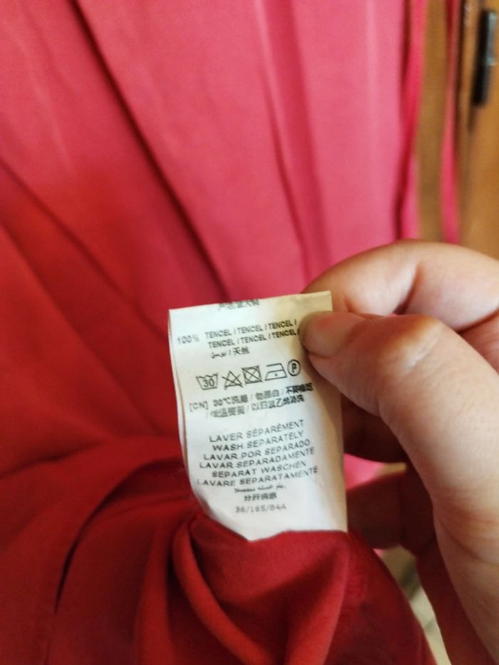 Robe rouge Fée Maraboutée poches vintage S/36 - photo numéro 13