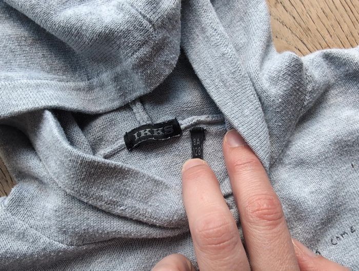 Pull à capuche ikks dégradé ikks gris et bleu 8 ans - photo numéro 2