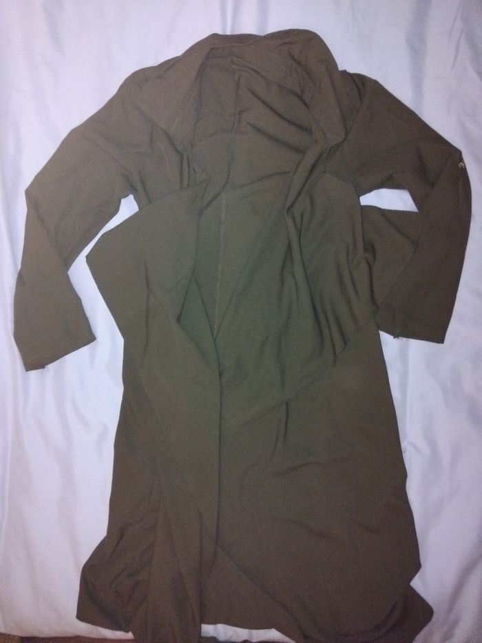 Gilet long ouvert kaki femme taille s