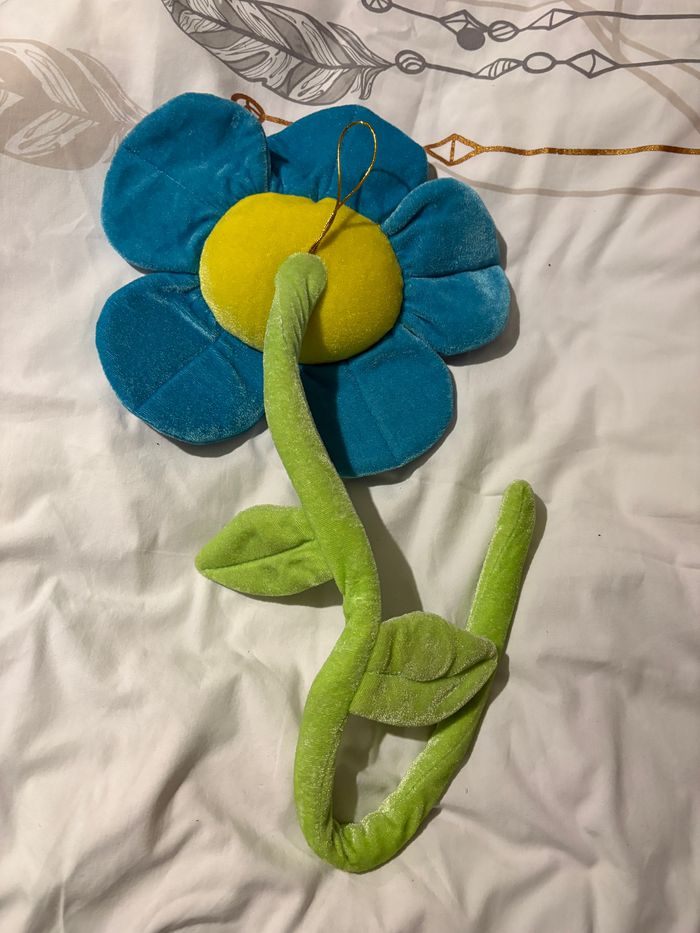 Grande fleur peluche tissu articulée - photo numéro 2