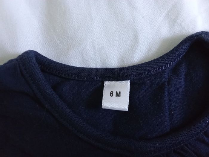 T-shirt bleu marine MC 6 mois - photo numéro 3