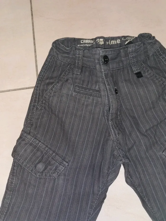 Pantalon okaïdi marron rayé 3 ans - photo numéro 2