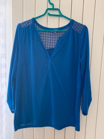 Haut manche 3/4 bleu L la halle